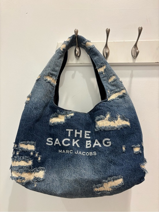 Marc Jacobs Handbags - Marc Jacobs Distressed Denim Sack Bag in Blue